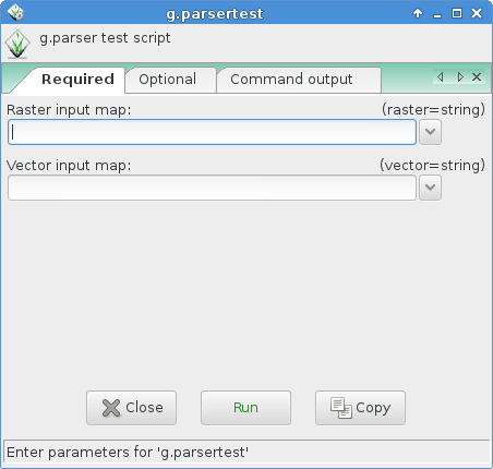 Autogenerated GUI window