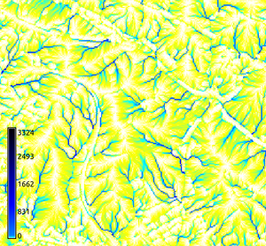 flow accumulation map